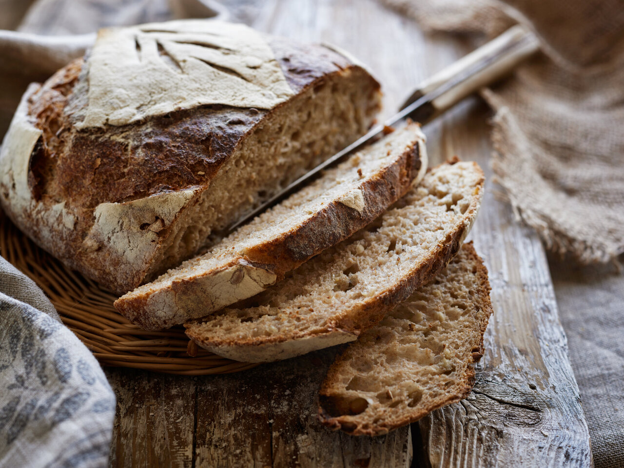 pão integral sem açúcar e com fibras