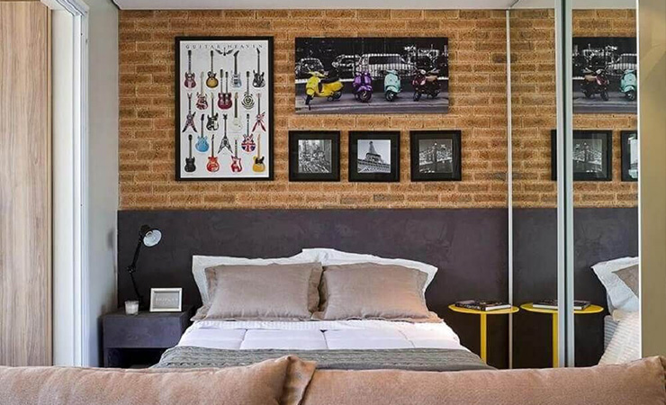 papel de parede tijolinho cinza industrial