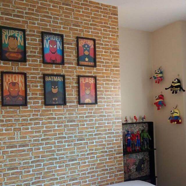 papel de parede tijolinho rústico decoracao