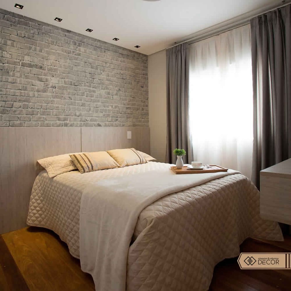 papel de parede 3d tijolinho realista