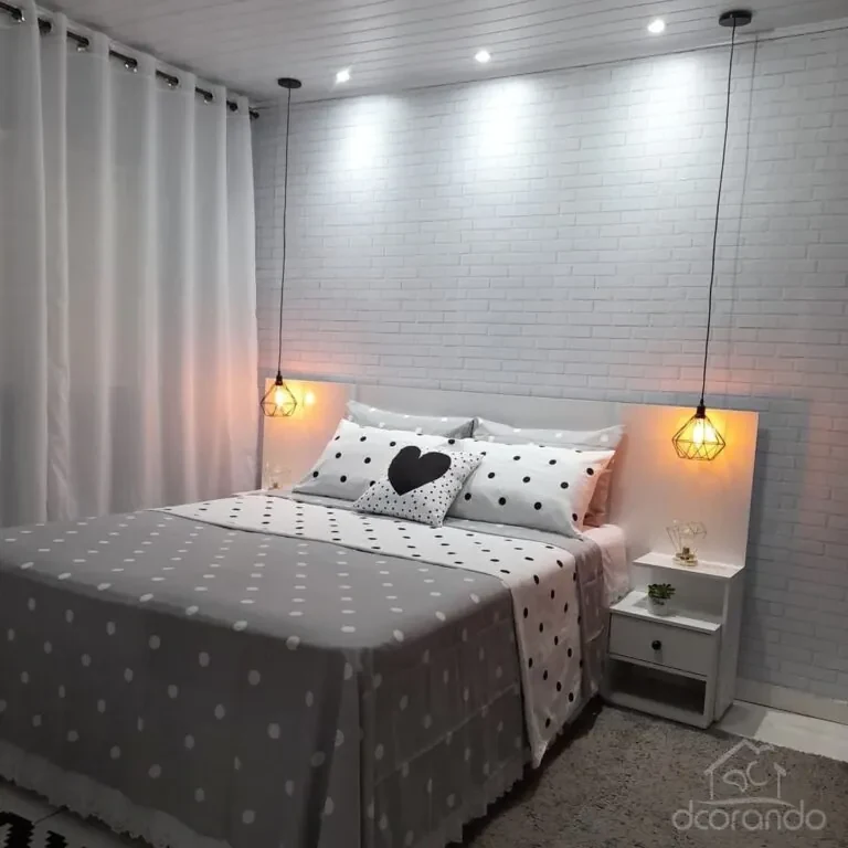 papel de parede tijolinho branco minimalista