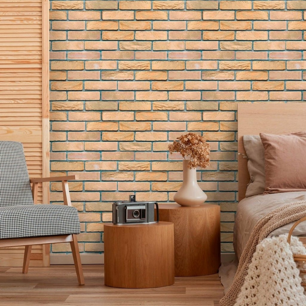 como instalar papel de parede de tijolinho