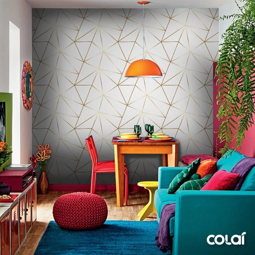 onde comprar papel de parede geométrico barato