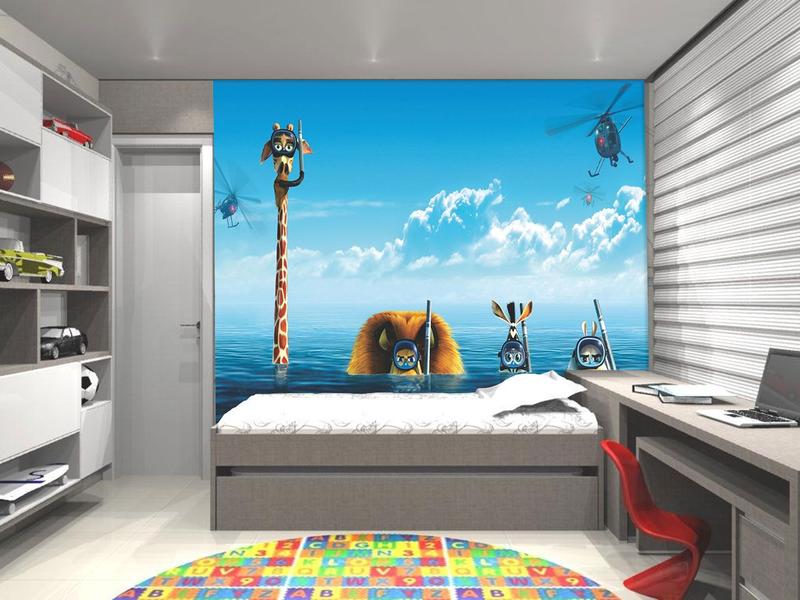 papel de parede infantil para quarto de menino