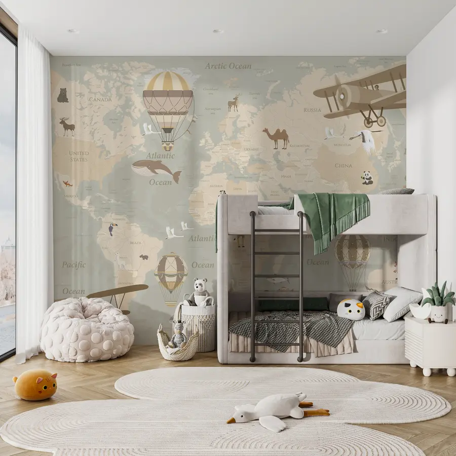 papel de parede infantil para quarto de menino