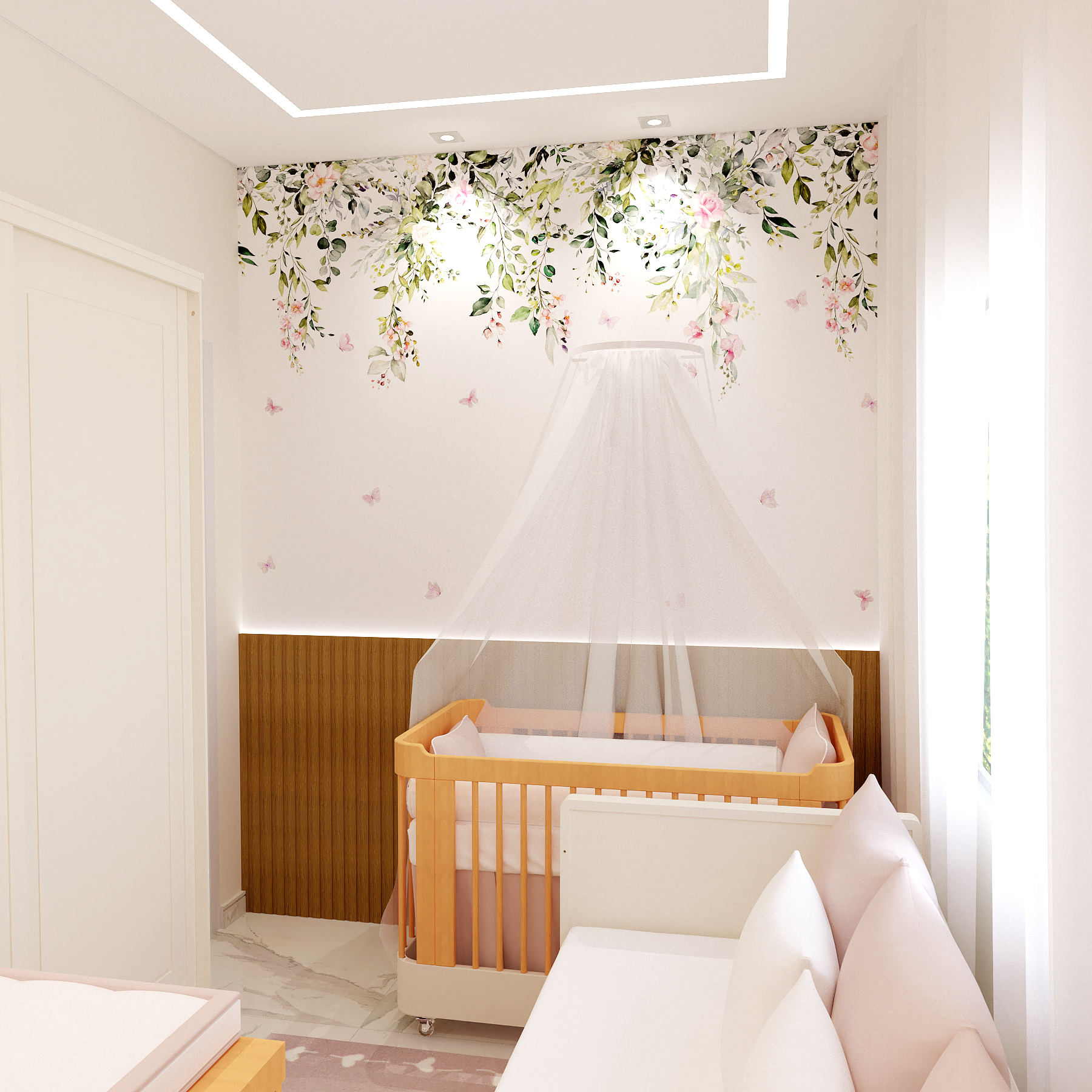 tendências papel de parede quarto bebê 2026