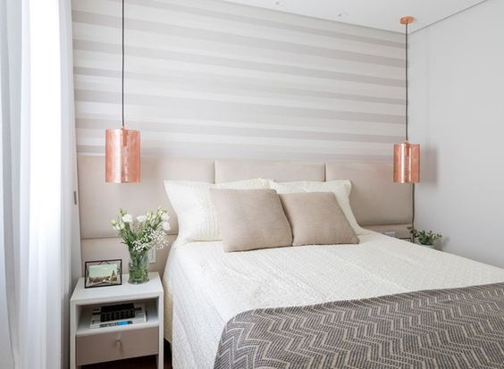 aplicar papel de parede quarto pequeno