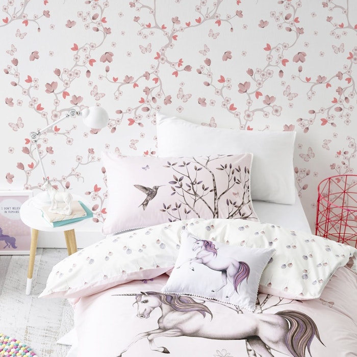 papel de parede para quarto de menina decorado