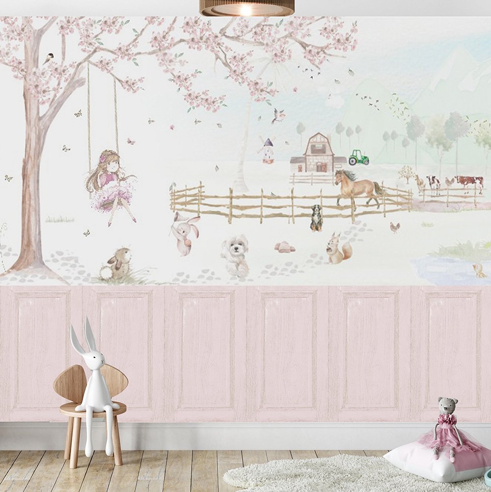 ideias de papel de parede infantil feminino