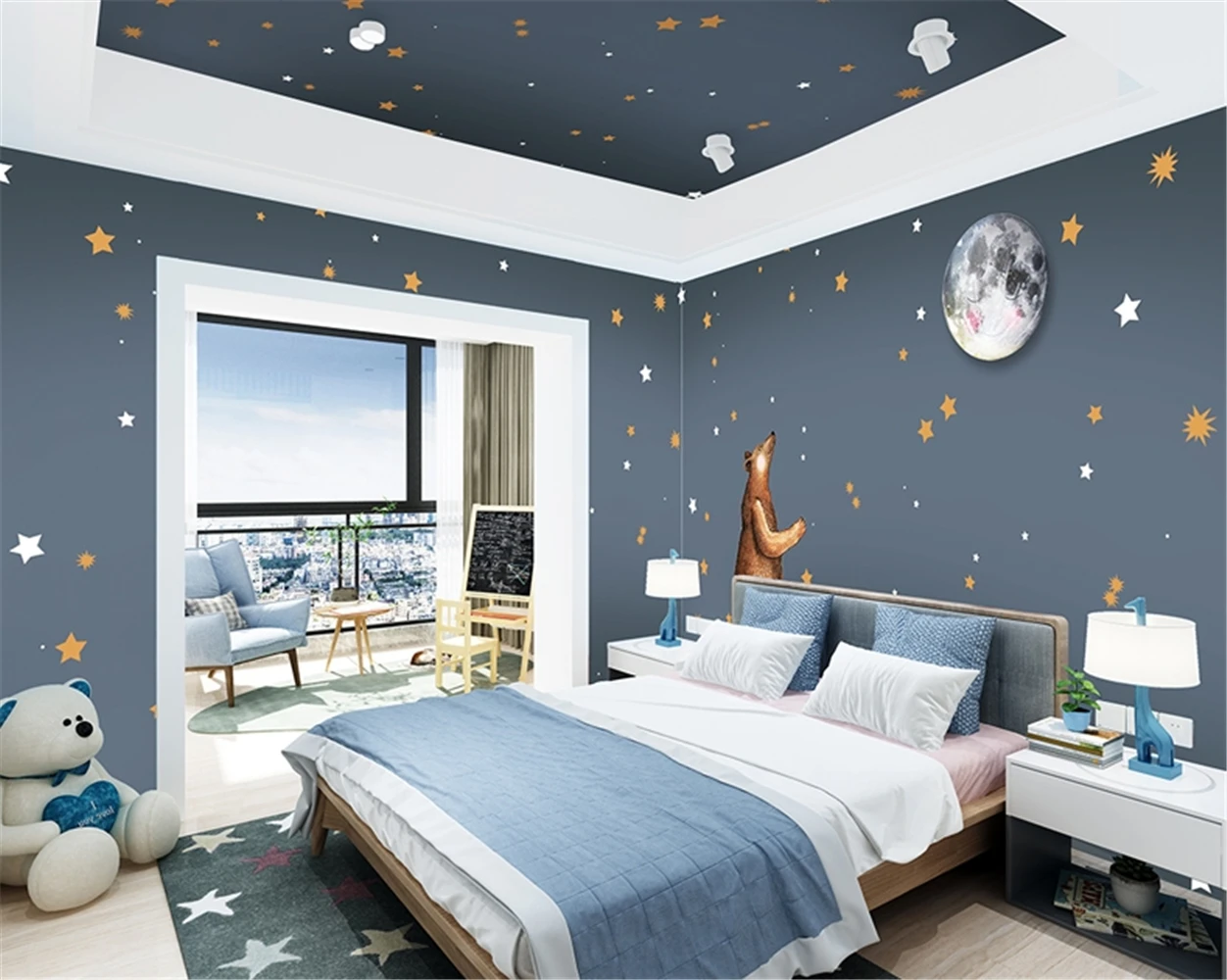 papel de parede para quarto de menino