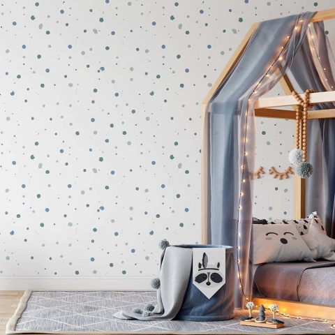 papel de parede quarto menino moderno