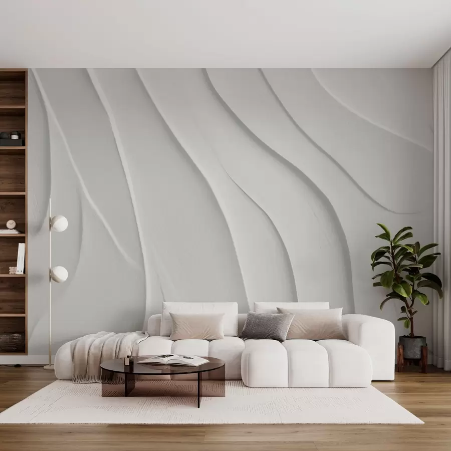 papel de parede sala com efeito madeira