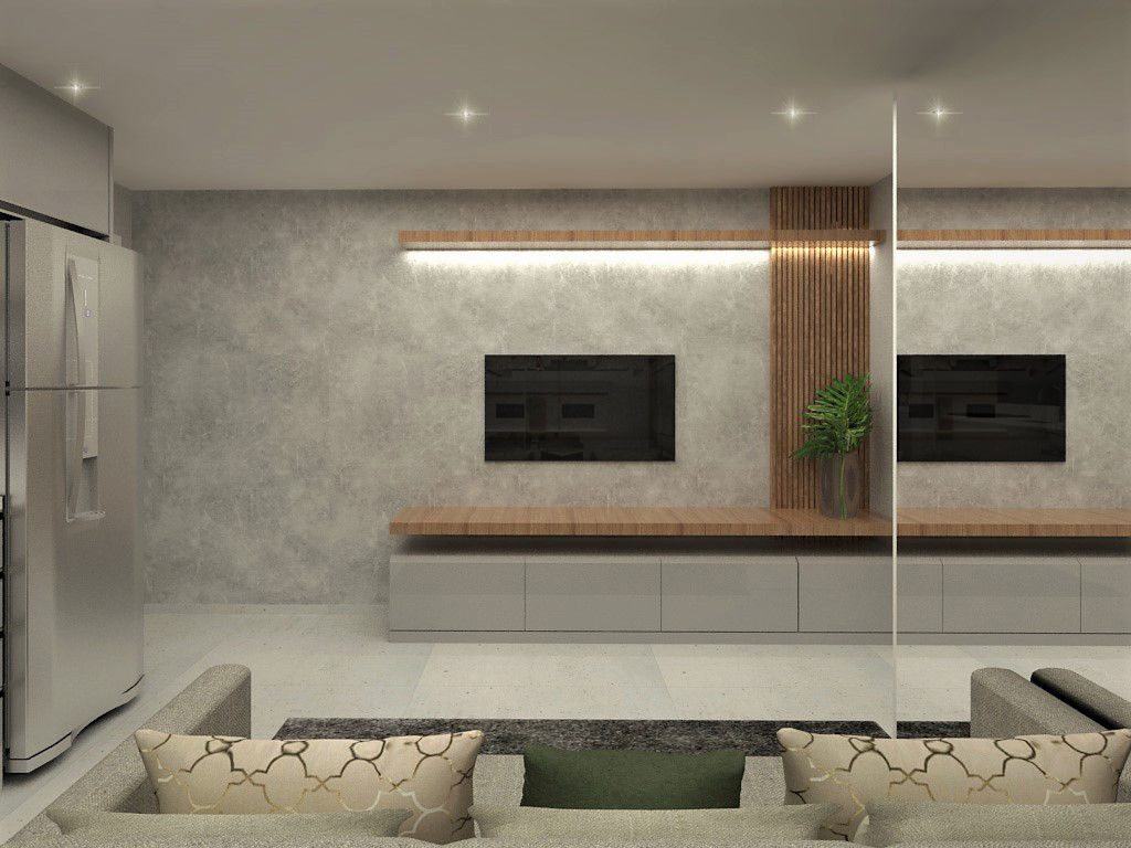 como fazer parede de cimento queimado passo a passo