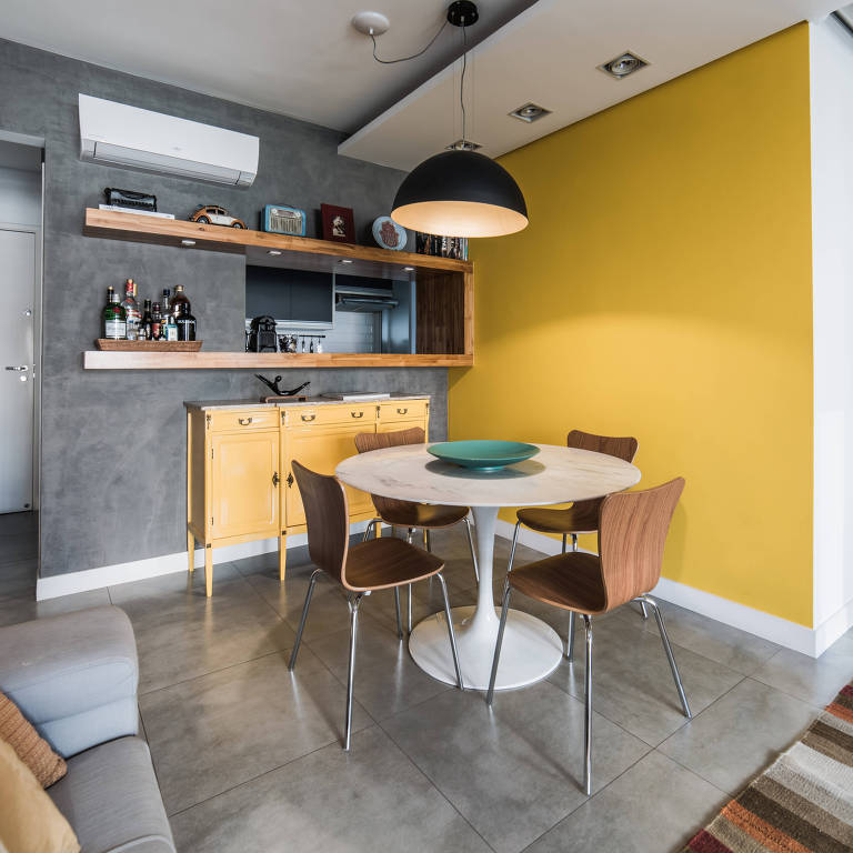 tinta efeito cimento queimado para sala