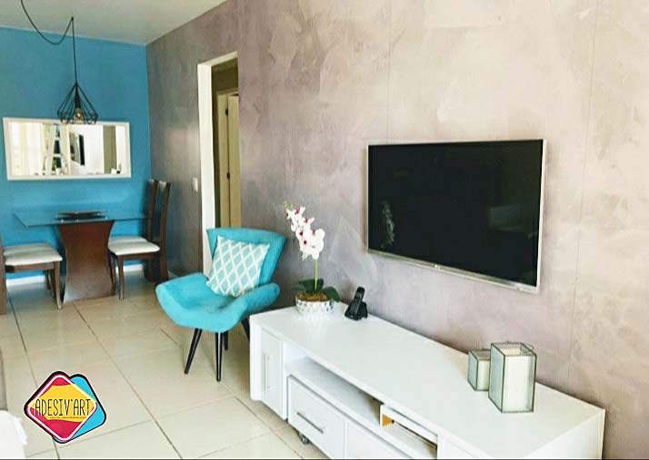 tinta efeito cimento queimado para sala