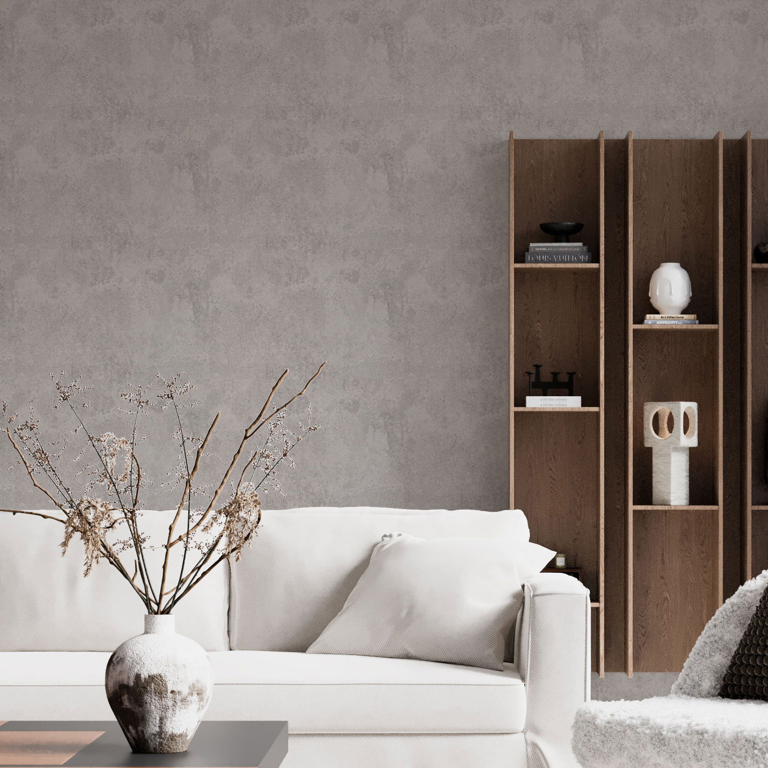 tinta efeito cimento queimado para sala