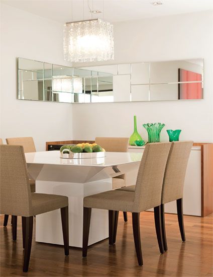 O Poder da Iluminação com Espelhos na Sala de Jantar