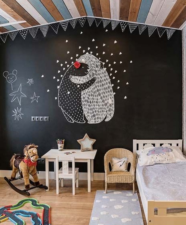 tinta para parede que parece lousa