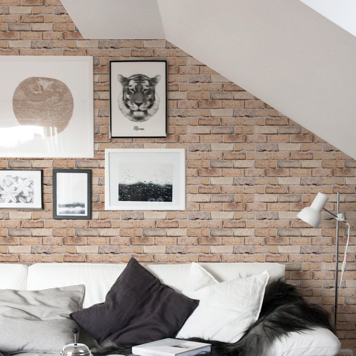 parede de tijolinho na sala