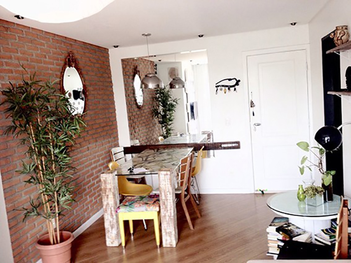 parede de tijolinho na sala 3