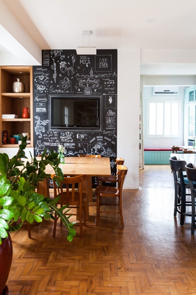 adesivo de parede quadro negro para sala