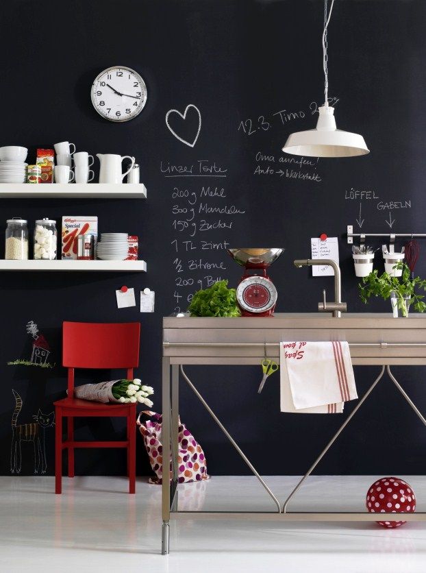 adesivo de parede quadro negro para sala