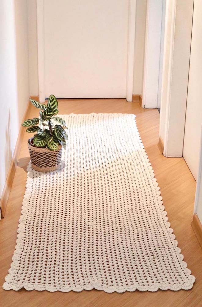 passadeira de croche para corredor
