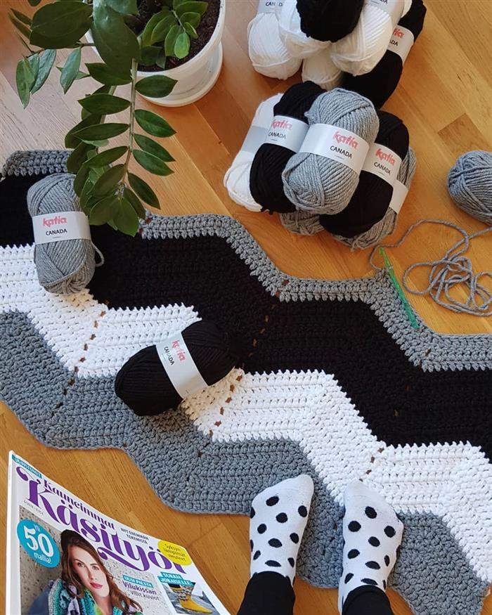 passadeira de croche para corredor