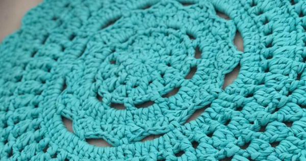 passo a passo tapete de croche redondo