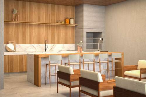 Materiais para península de cozinha