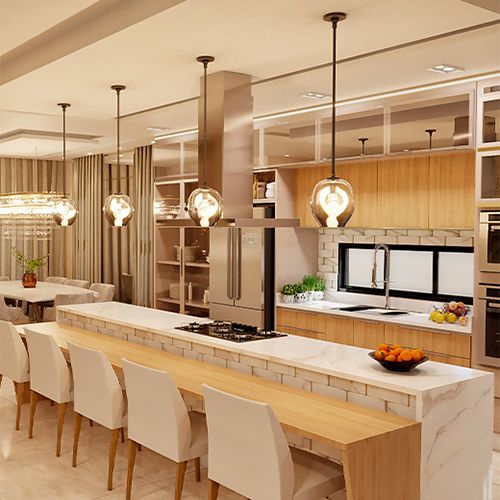 Ideias de layout para cozinha com península