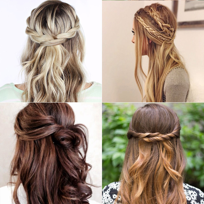 Como fazer penteado meio preso com tranças