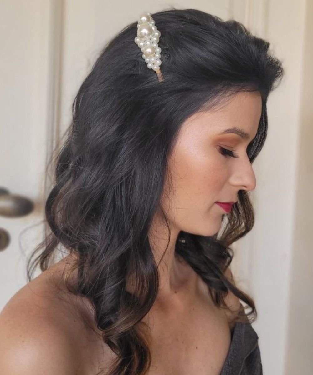 penteado cabelo meio preso meio solto