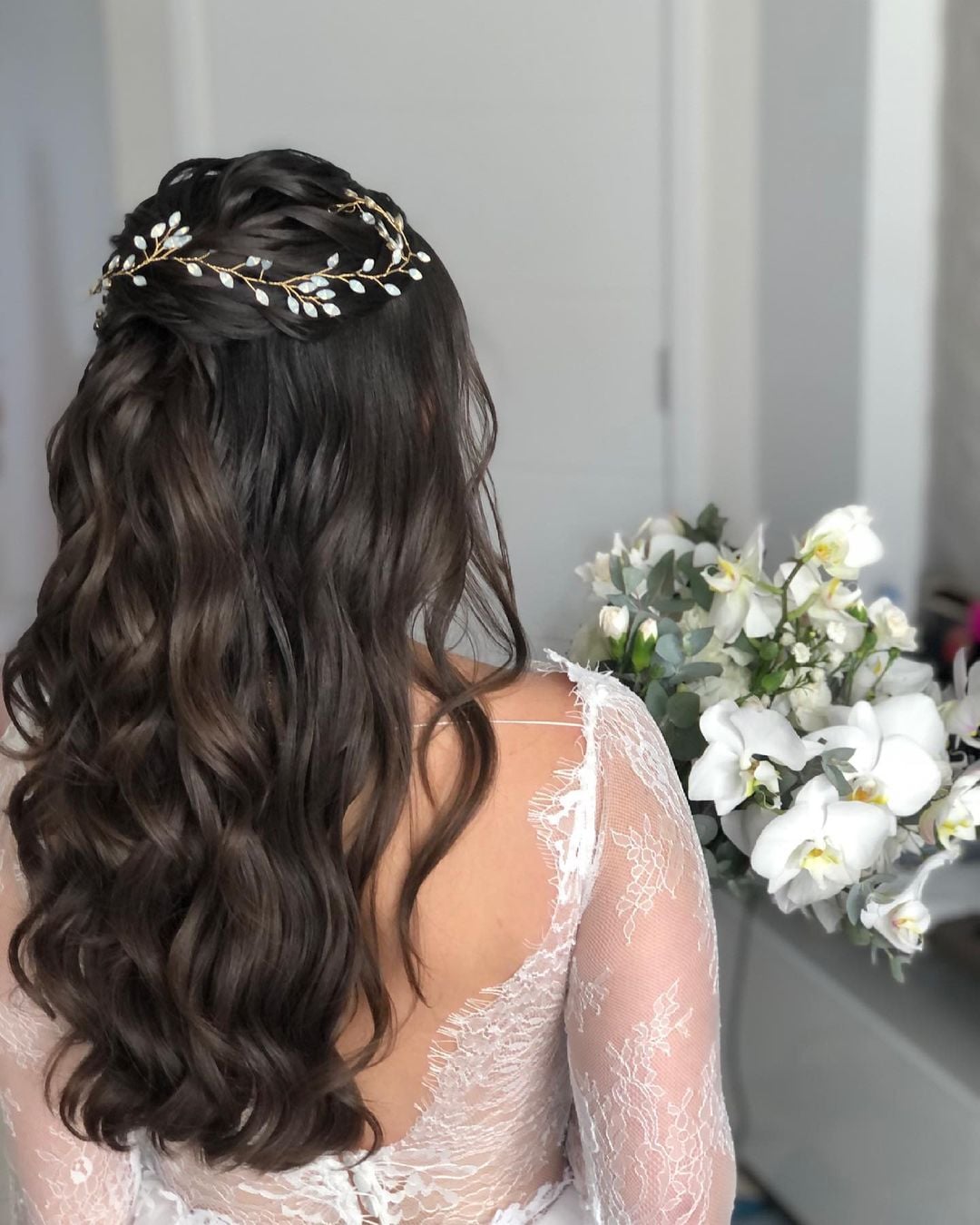 penteado casamento cabelo solto