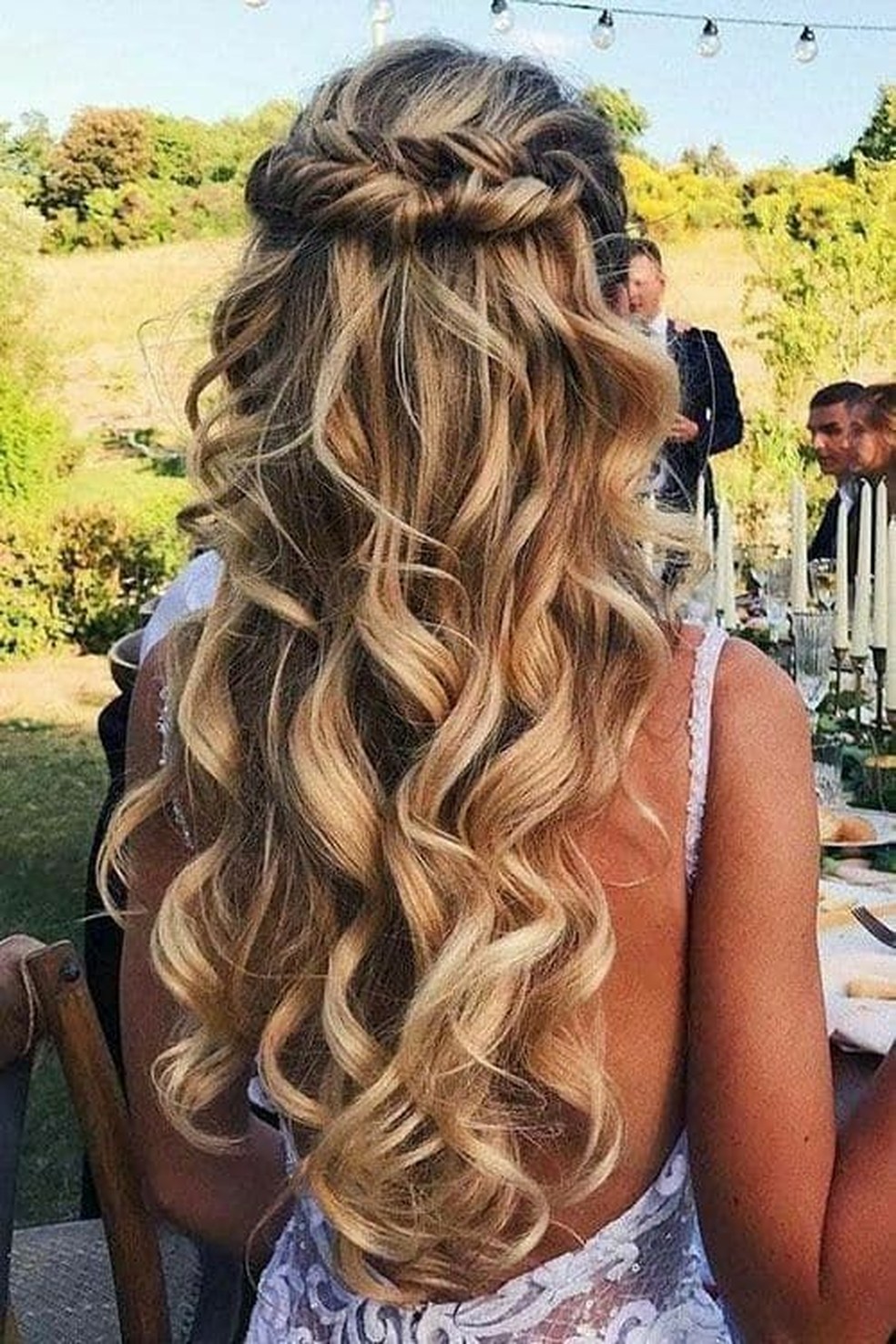 penteado para casamento cabelo longo e liso