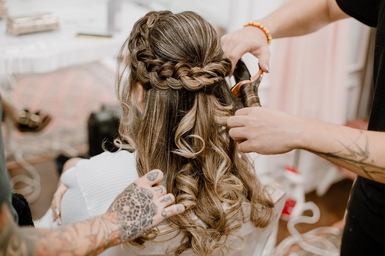 penteado semi preso para casamento