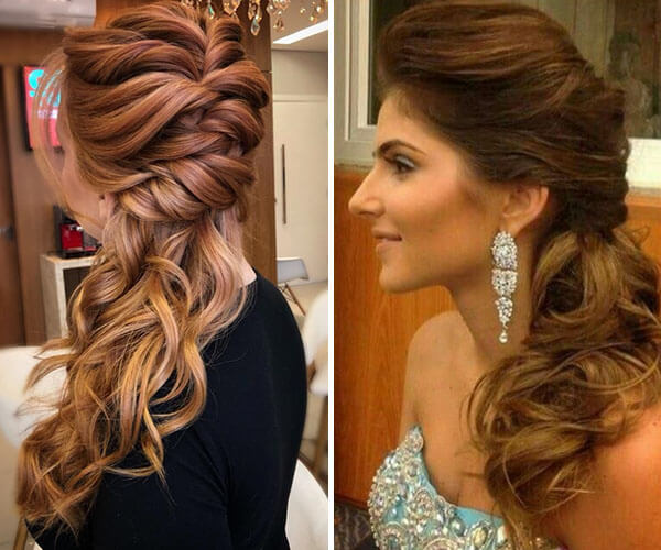 penteado semi preso para casamento