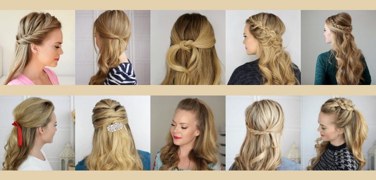 Tutoriais rápidos de penteado semi preso para o dia a dia