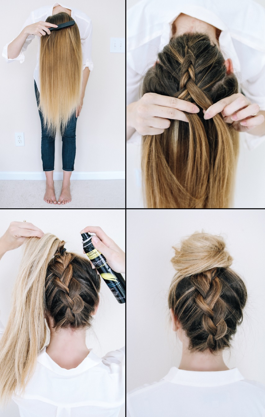 penteados rápidos com trança fáceis