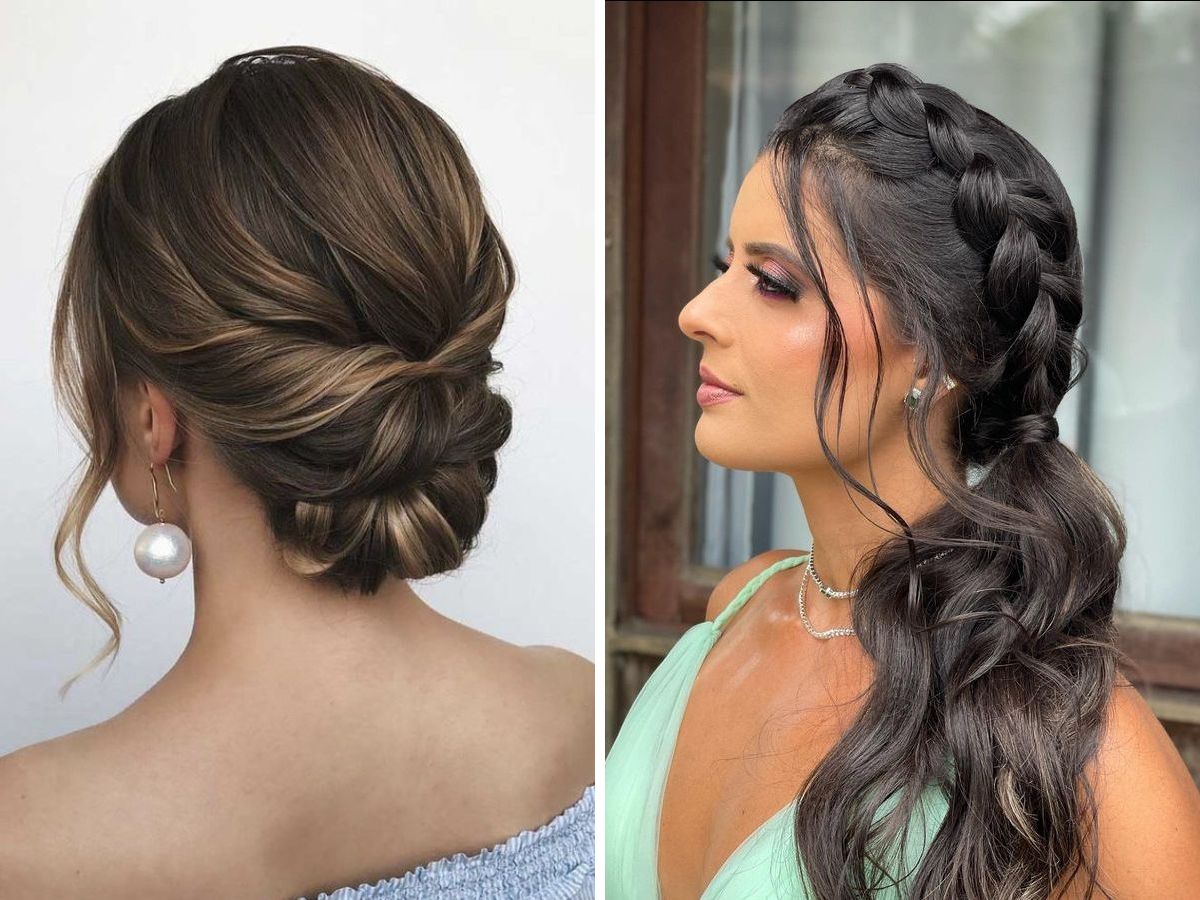 penteados de madrinha para arrasar durante o dia