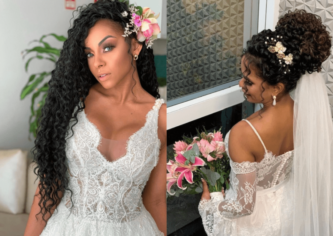 Guia Completo de Acessórios para Penteados de Noiva Cacheada