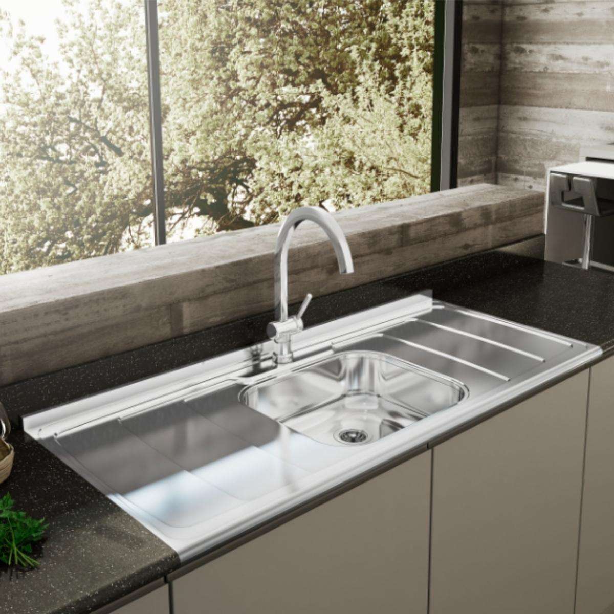 pia de cozinha com cuba dupla