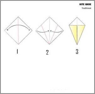 instruções para pipa de origami