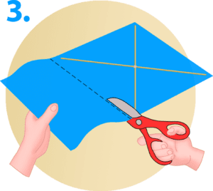 instruções para pipa de origami