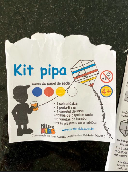 instruções para pipa de origami