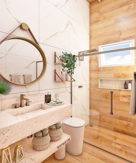 como instalar madeira no banheiro