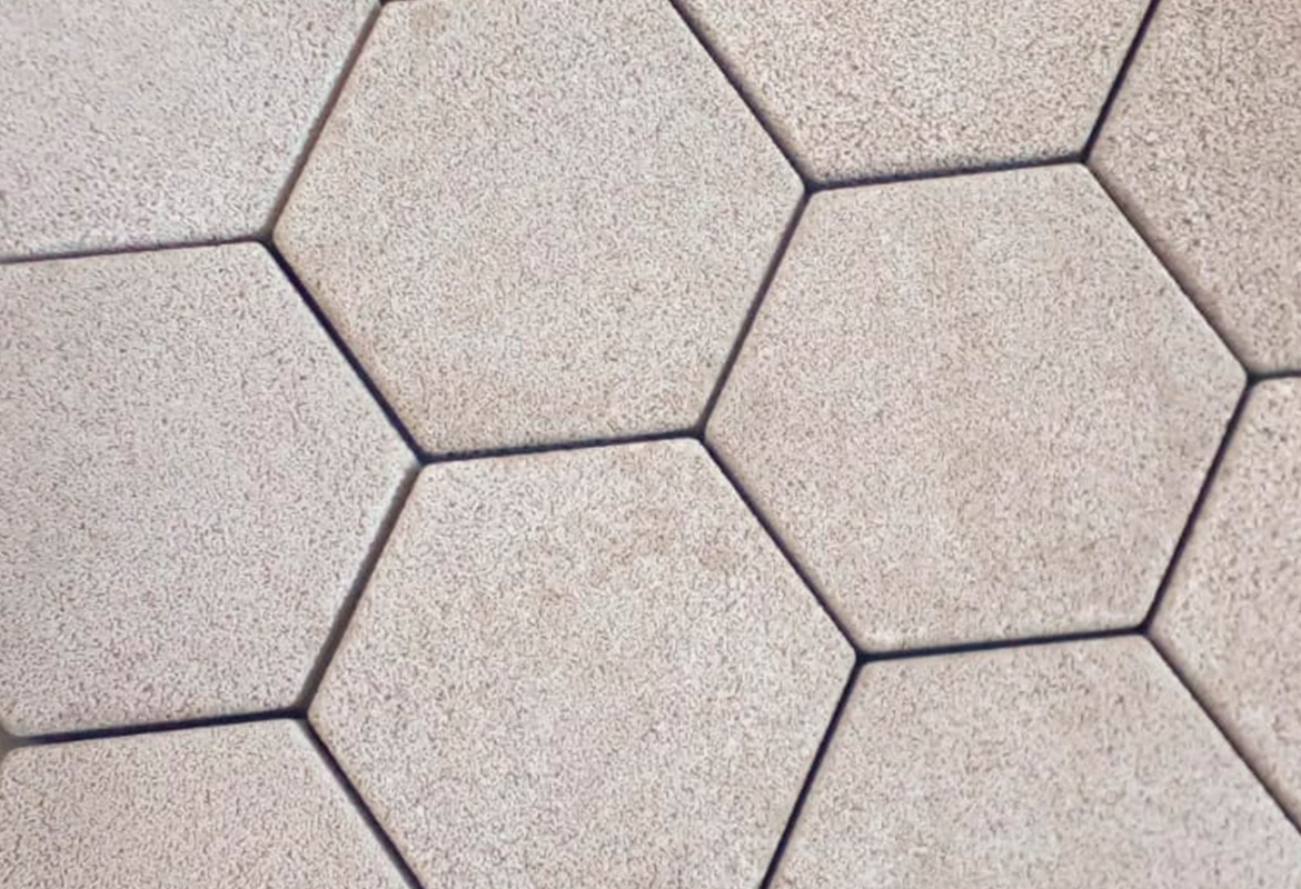 instalação revestimento geométrico