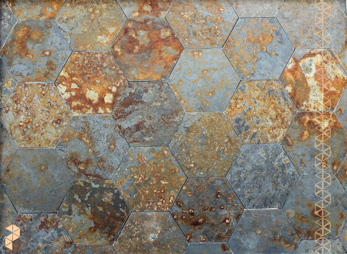 instalação revestimento geométrico