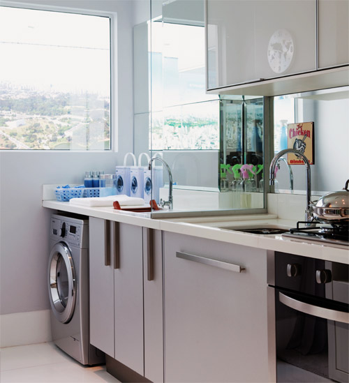 piso para cozinha e lavanderia juntas