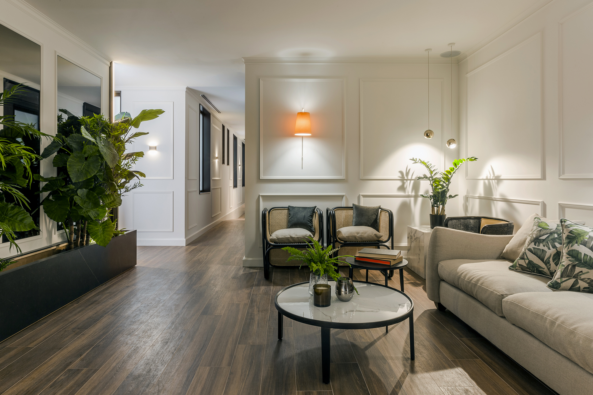 piso para sala de espera de consultorio